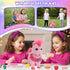 Ylpaprm Set 3+ Pink Walking Pony Interactive Talking Singing Dancing Horse Walk Along with Remote Control Leash Plush