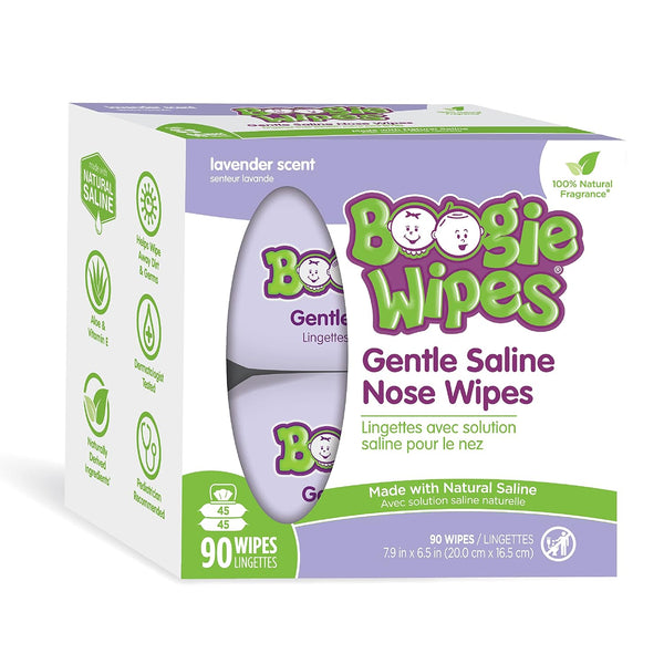 Saline Nose Wipes by Boogie, for Baby & Kids, Face, Hand &