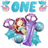 Mermaid First Birthday Decorations for Girl, 40 Inch 1 Balloon, Glitter One Banner for Mermaid Party
