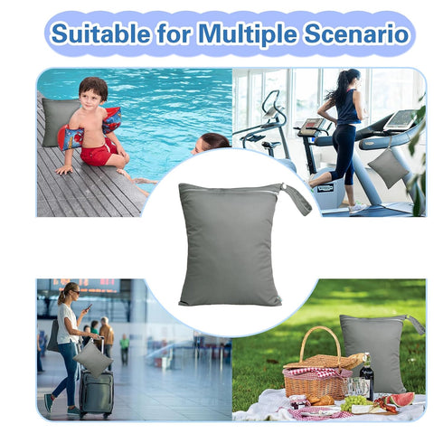 babygoal Waterproof Wet Dry Bag for Swimsuit, Reusable Bag for Travel, Food Storage, Stroller, Daycare, Baby Diapers