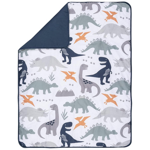 3 Set, Tummy Trend Lab Prehistoric Dinos Piece Crib Bedding Can Be Used As A Blanket Or A Playmat for Time, Includes