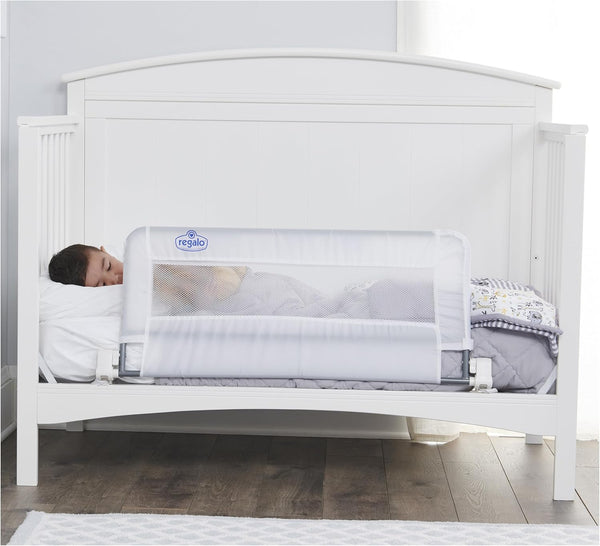 Regalo Safety Swing Down Crib Rail for Toddlers, 33" Baby Bed Rail