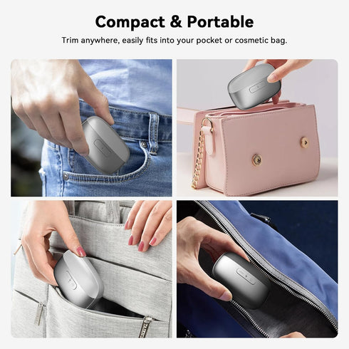 generic 3-in-1 2-Speed Trimmer Rechargeable Electric Nail Clipper Automatic Nail Polisher with LED Light Clip Storage