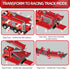 BuddyBight 3in1 12 3-5 3 4 5 6+ Fire Truck Toy with Foldable Race Track & Diecast Race Cars Toys, Fire Trucks