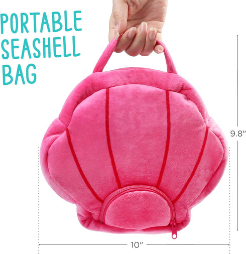 5 Pack Set, BenBen Ocean Stuffed Animal, Small Sea Creature Plush Toys and Shell Carrying Bag Cute Plushies for Baby