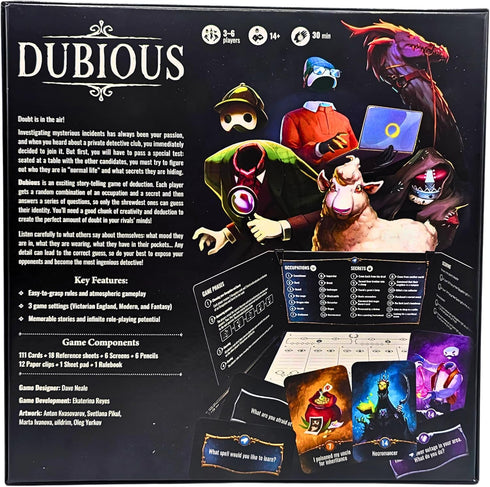 Arcane Wonders Dubious Card Game, Engage in Deception & Deduction, Ideal Family Fun, Perfect for Party Nights