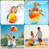 4 Pcs Large Rainbow Beach Balls - Inflatable Swimming Pool Toys for Summer Beach Water Games