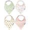 Copper Pearl Baby Bandana Bibs - 4 Pack Soft Cotton Bibs for Drooling and Teething, Adjustable for Newborns to Toddlers