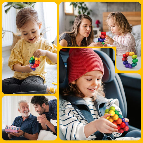 Fidget Toys for Adults Kids, Sensory Toys for Kids with Autism, Educational Ball Toys for 3-12 Year Olds