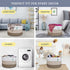 Extra Large Blanket Basket 87L - Cotton Rope Laundry Basket for Baby Nursery, Large Clothes Basket, White & Brown