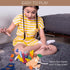 Wooden Tetra Tower Game - 32PCS Stack Attack with Building Blocks & Cards, Fun Balance Game for All