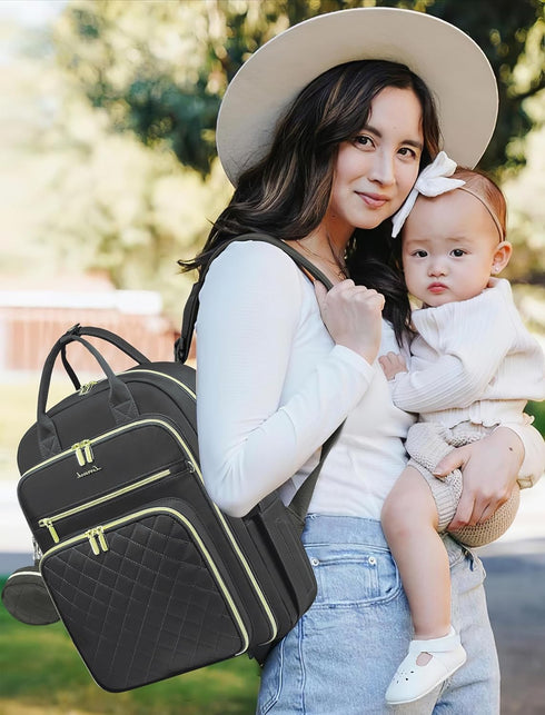 Backpack 15.6 inch LOVEVOOK Baby Diaper Bag,Waterproof Diaper with USB Charging Port for Bab, Large Capacity Fit