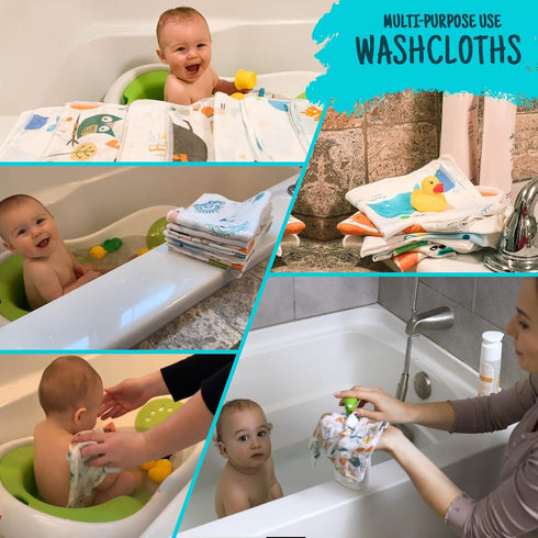 Set,12 4 Pack 40 40 Inches 8 Pack 8 10 Inches Omilion Baby Swaddle Blanket and Washcloths Pieces Muslin Cotton Baby