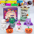 Halloween Light Up Bath Toys for Toddlers Kids, No Hole Bath Toys with Halloween Bath Book, LED Light Bath Time Water