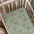 KuphiL10C Cute Highland Cows Flowers Leaves Pattern Baby Sheets for Crib, Unisex Farm