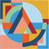 Galison Frank Lloyd Wright Organic Geometry – 500 Piece Multi-Puzzle with Beautiful Geometric Artwork