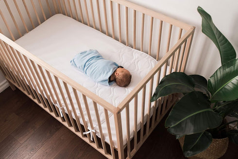 SHEETWORLD.COM 13x26 Sheet Saver Waterproof Crib Sheet Protector Pad with Tie Straps for Standard Cribs | Absorbent