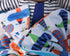 Unisex Baby Reversible Stroller Blanket (Airplane/Turquoise) Minky Dot (Choose Color)