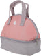Portable Breast Milk Storage Bag Insulated Cooler Tote for Nursing Moms, Gray-Pink