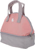 Portable Breast Milk Storage Bag Insulated Cooler Tote for Nursing Moms, Gray-Pink