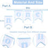 1st WAOUH Boys Birthday Hat and Highchair Banner - Blue and WHite Party Decoration (BAI LAN TAO CAN)