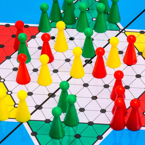 Yellow Mountain Imports Magnetic Chinese Checkers Halma Travel Set, 9.8 Inches - Folding Portable Board Game