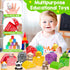 KMUYSL Learning Toys for 1-3 Year Old - 20 Pcs Animals Toy for Counting Skill and Color Matching Gift