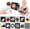 Newborn Toys - High Contrast Baby Books with Teether for 0-12 Months, Sensory Learning Activities Gift