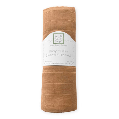 SwaddleDesigns Cotton Muslin Swaddle Blanket, Receiving Blanket for Baby Boys & Girls, Best Shower Gift, 46x46 inches, Butterum by SwaddleDesigns