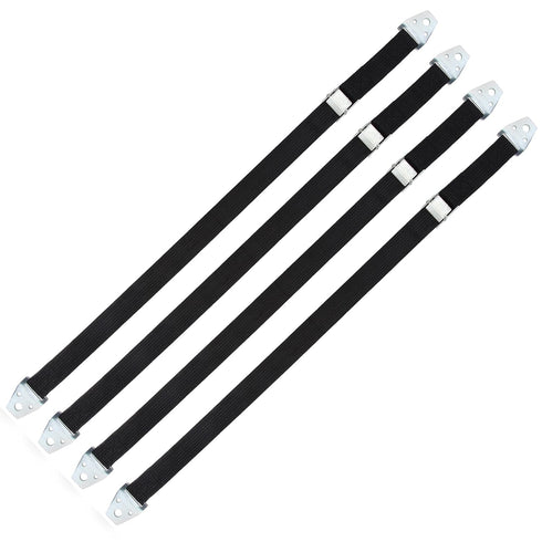 Metal Anti Tip Furniture Kit, 4 Pack Silver Anchors for Baby Proofing, TV Safety Straps & Earthquake Straps