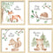 ArtbyHannah Framed Woodland Nursery Wall Decor, 4 Pack Gallery Wall Frame Set