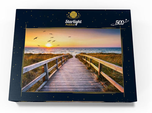 MyPuzzle Sunset On Dune Beach in The North Sea - Premium 500 Piece Jigsaw Puzzle for Adults