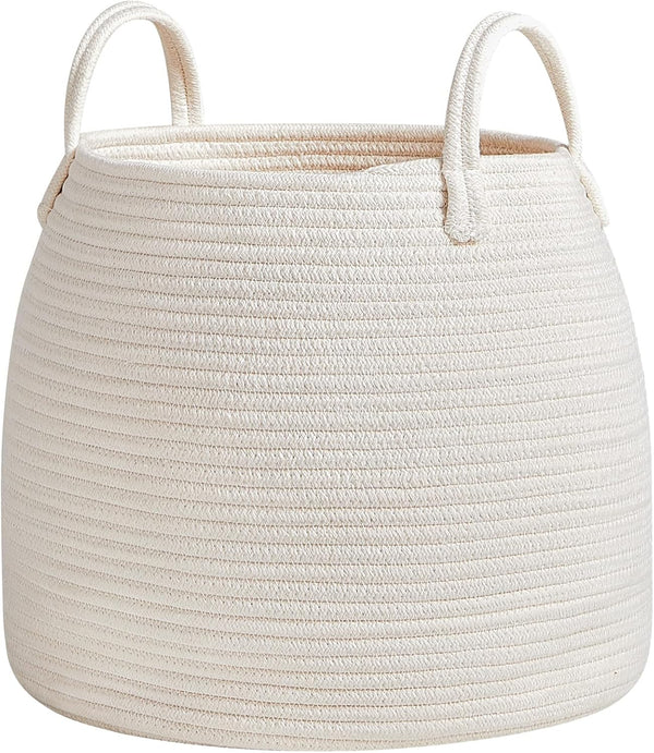 R RUNKA Nursery Laundry Basket | Kids Hamper for Blankets, Pillows,Toys (15"x