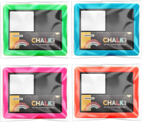 Mini Chalkboard for Kids - Pack of 24, Goodie Bags Stuffers with 2 Chalk Sticks and 1 Eraser