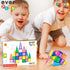 Everplay 30pc Magnetic Tile Building Block Set, Construction Magnet Tiles Toy Blocks STEM Educational Learning Kit