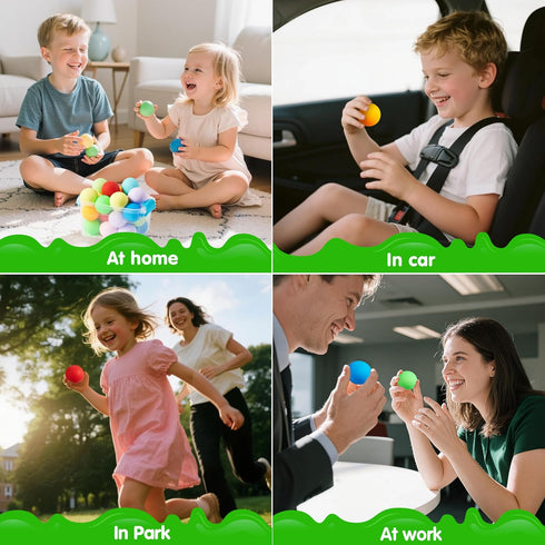 24 Pack JOYIN Slow Rising Stress Balls, Squishy Sensory Fidget Toys, Hand Therapy Balls for Anxiety Relief, Classroom