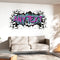 Personalized Gamer Name Decal Graffiti Wall Art Custom Personalized Boys Room Stickers