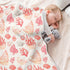 KICPOAY Coral Seashell Light Pink Baby Swaddle Blanket for Boys and Girls, Muslin Baby Receiving Swaddle Blanket, Soft