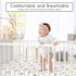 Sweet Jojo Designs Fitted Baby Crib Sheets (White and Orange Boho Sun) for Girls, Infant Nursery, Toddler Room