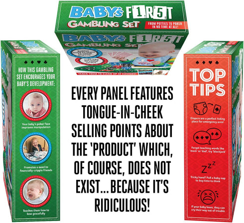 Prank Gift Box - Baby's First Gambling Kit, Perfect Gag Gift and Funny White Elephant Idea