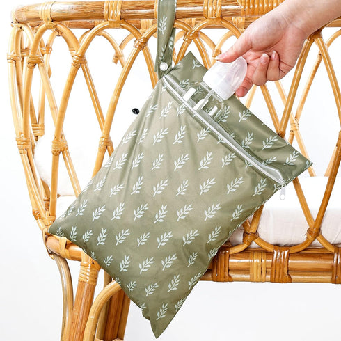 Happy Flute 2pcs Set-Cactus Bag,10.2x14.4 inches.(Flower) HappyFlute Wet Bag Waterproof Bag and Animal Pattern Wet Bag
