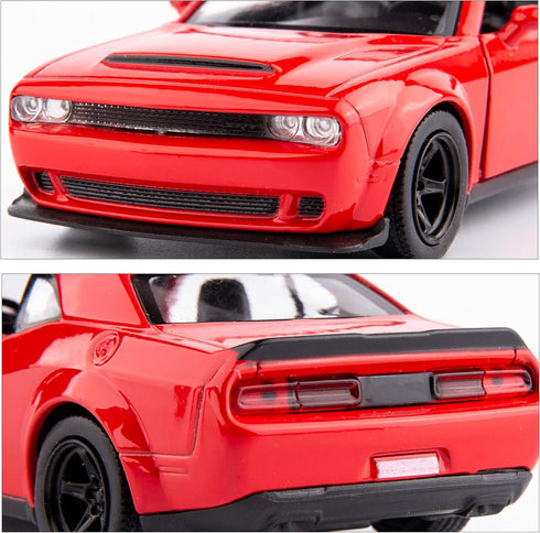 TGRCM-CZ 1/36 Scale Dodge Challenger Casting Car Model, Zinc Alloy Toy Car for Kids, Pull Back Vehicles Toy Car