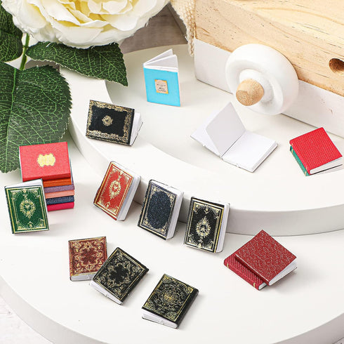 29 Pieces 1:12 Scale Miniatures Dollhouse Books, Assorted Timeless Decoration Accessories for Pretend Play Toys