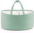 Maliton Diaper Caddy Organizer for Baby, Portable Diaper Storage Organizer for Changing Table and Car, Cotton Rope