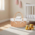 Handwoven Wicker Diaper Caddy Organizer, Multi - functional Baby Diaper Bag for Nursery & Home Storage, Detachable