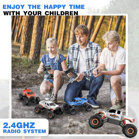 DOUBLE E Ford Raptor F150 RC Car 4WD Monster Truck, 11 Inches Off Road Crawler Vehicle Toy Gift for Boys Girls 6-12