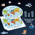 2 Sets Floor Puzzles World and United States Map Puzzles with Poster, Geography Educational Learning Toys for Kids 4-8
