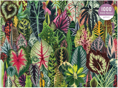 Galison Houseplant Jungle 1000 Piece Jigsaw Puzzle for Adults – Plant Jigsaw Puzzle with Mix of Succulents & Other Household Plants – Fun Indoor Activity, Multicolor