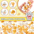 240 Junkin Pieces Fake Popcorn Decor Resin Artificial Miniature Popcorn Resin Food Props Pendant for Keychain Earring