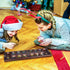 Wooden Mancala Board Game with Magnetic Lock - 48+8 Extra Multi Color Glass Stones, Folding Set for 2 Players, Ages 6+